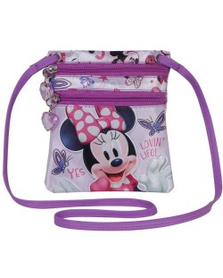 Малка чанта за рамо Karactermania Minnie - Butterflies