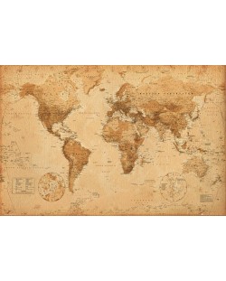 Макси плакат GB eye Educational: World Map - Antique Style
