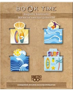 Магнитни книгоразделители Simetro Book Time - Сърф и море