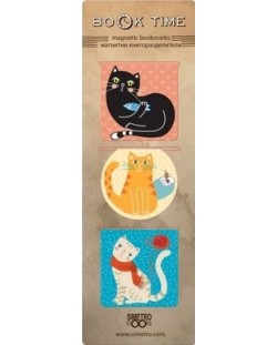 Магнитни книгоразделители Simetro Book Time - Три котки