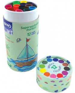 Маркери Spree Art - Superwashable, 12 цвята