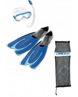 Комплект за плуване Cressi - Agua, сини