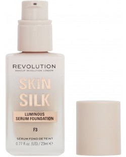 Makeup Revolution Фон дьо тен-серум Skin Silk, F3, 23 ml