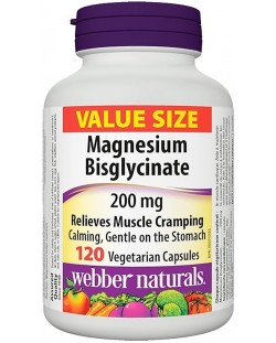Magnesium Bisglycinate, 200 mg, 120 капсули, Webber Naturals