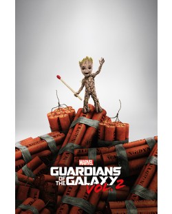 Макси плакат Pyramid - Guardians Of The Galaxy Vol. 2 (Groot Dynamite)