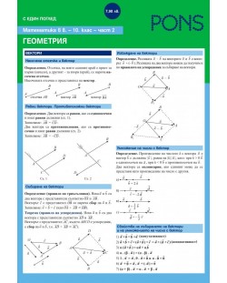 Математика с един поглед за 8. - 10. клас - част 2: Геометрия (Pons)