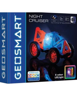 Магнитен конструктор Smart games - Night cruiser, 21 части