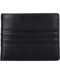 Мъжки портфейл Police - Rapido Bi-Fold, с монетник, черен