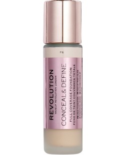 Makeup Revolution Conceal & Define Покривен фон дьо тен, F6, 23 ml