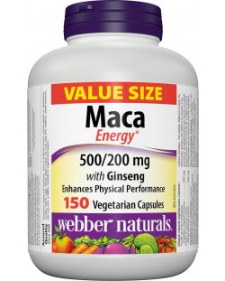 Maca Energy with Ginseng, 150 капсули, Webber Naturals