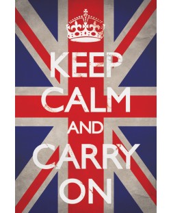 Макси плакат Pyramid - Keep Calm and Carry On (Union Jack)