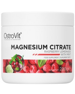 Magnesium Citrate, малинова лимонада и мента, 200 g, OstroVit