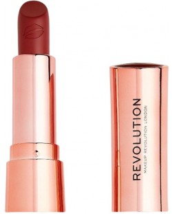 Makeup Revolution Satin Kiss Червило за устни Rose Muted Red, 3.5 g
