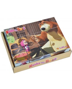 Кубчета за редене Simba Toys - Маша и мечока