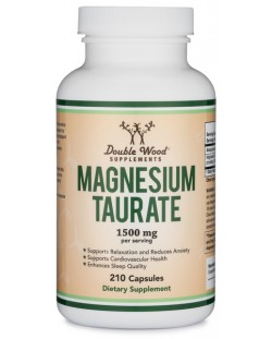 Magnesium Taurate, 210 капсули, Double Wood