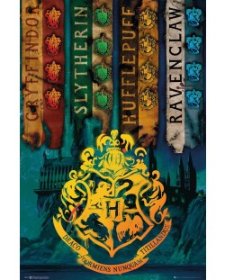 Макси плакат GB eye Movies: Harry Potter - House Flags