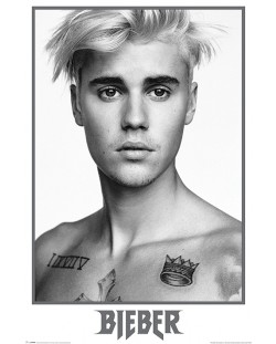 Макси плакат Pyramid - Justin Bieber (Bieber Black and White)
