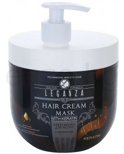 Leganza Маска за коса с кератин, с помпа, 1000 ml