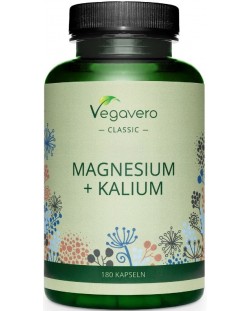 Magnesium + Kalium, 180 капсули, Vegavero