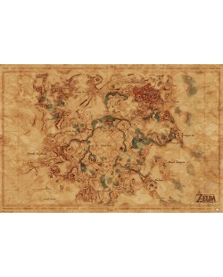 Макси плакат Pyramid - The Legend Of Zelda: Breath Of The Wild (Hyrule World Map)
