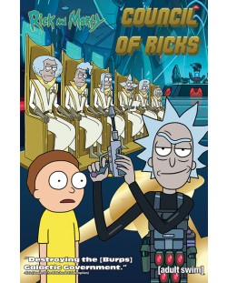 Макси плакат Pyramid - Rick and Morty (Council Of Ricks)