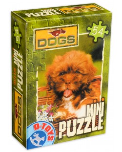 Мини пъзел D-Toys от 54 части - Малко кафяво куче