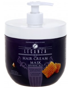 Leganza Маска за коса с пчелно млечице, с помпа, 1000 ml