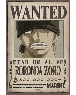 Макси плакат GB eye Animation: One Piece - Zoro Wanted Poster