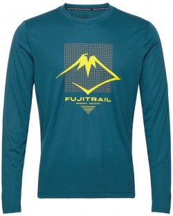 Мъжка блуза Asics - Fujitrail Logo LS Top, синя