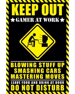 Макси плакат Pyramid - Keep Out (Gamer at Work)