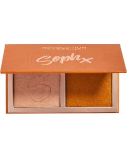 Makeup Revolution Soph X Палитра хайлайтър Honey Glaze, 2 цвята