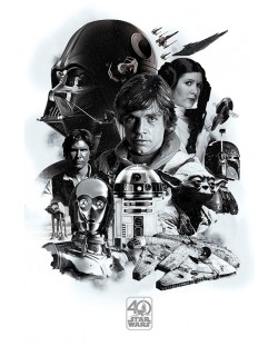 Макси плакат Pyramid - Star Wars 40th Anniversary (Montage)