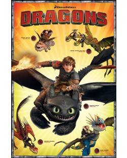 Макси плакат Pyramid - Dragons (Characters)