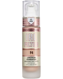 Makeup Revolution Дълготраен фон дьо тен IRL Filter, F4, 23 ml