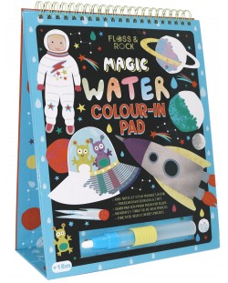 Магически карти за оцветяване с вода Floss&Rock - Космос, 6 броя