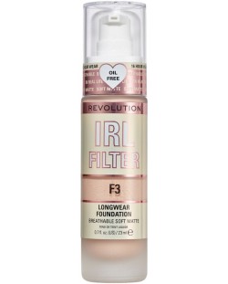 Makeup Revolution Дълготраен фон дьо тен IRL Filter, F3, 23 ml