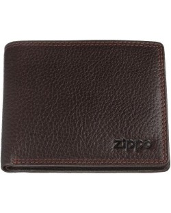 Мъжки портфейл Zippo - Bi-Fold, Brown 19/20, 3 CC, кафяв
