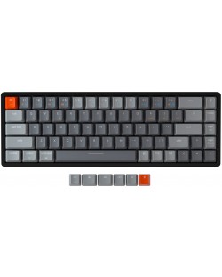 Механична клавиатура Keychron - K6 H-S Aluminum, Clicky, RGB, черна