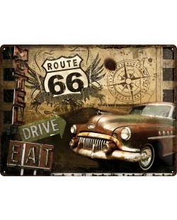 Метална табелка Nostalgic Art Route 66 - Пътуване