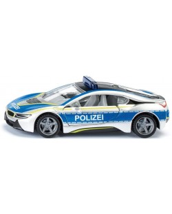 Метална полицейска количка Siku - BMW I8, с отварящи се нагоре врати, 1:50
