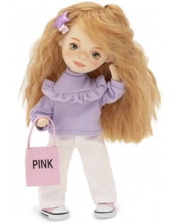 Мека кукла Orange Toys Sweet Sisters - Съни с лилав пуловер, 32 cm