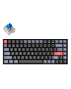 Механична клавиатура Keychron - K2 Pro, H-S, Blue, White LED, черна