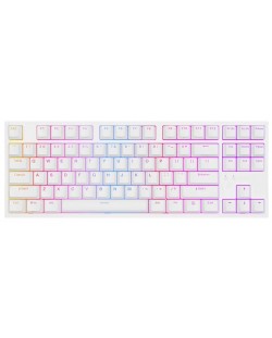 Механична клавиатура Genesis - Thor 404 TKL, Gateron yellow pro, RGB, бяла