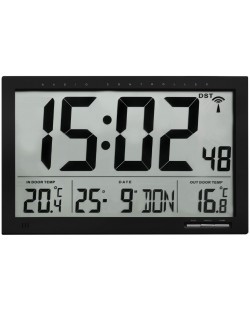 Метеостанция TFA - Електронен часовник XL, черна