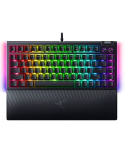 Механична клавиатура Razer - BlackWidow V4 75, Orange, RGB, черна