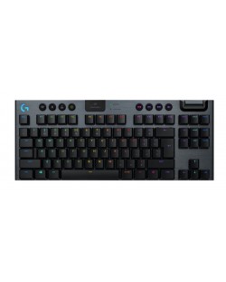Механична клавиатура Logitech - G915 TKL, Linear, RGB, черна