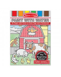 Детска книжка Melissa & Doug - Мога да рисувам с вода, ферма