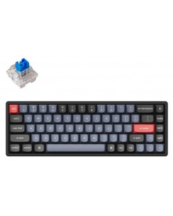 Механична клавиатура Keychron - K6P PBT, H-S, Blue, RGB, черна