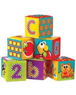 Меки кубчета за баня Playgro - 123, 6 броя