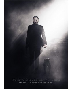 Метален постер Displate Movies: John Wick - John with the dog